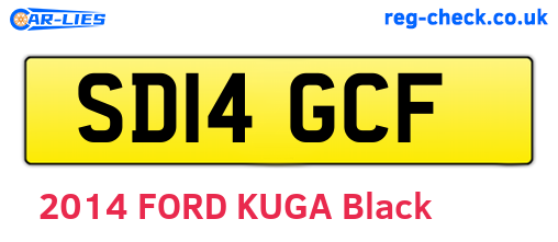 SD14GCF are the vehicle registration plates.