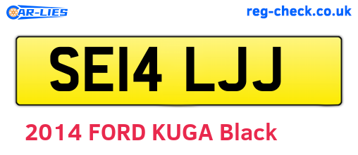 SE14LJJ are the vehicle registration plates.