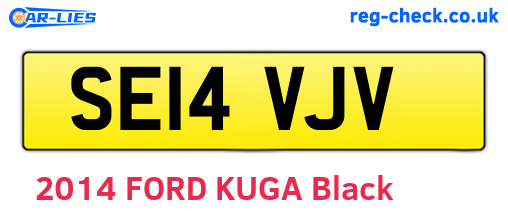 SE14VJV are the vehicle registration plates.