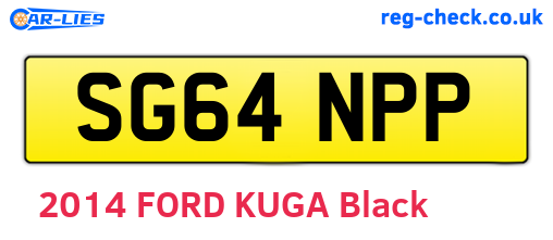 SG64NPP are the vehicle registration plates.