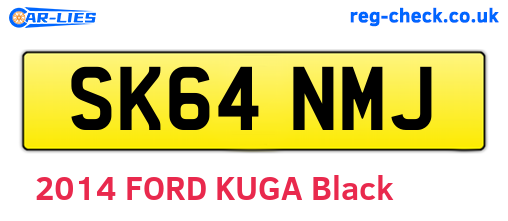 SK64NMJ are the vehicle registration plates.
