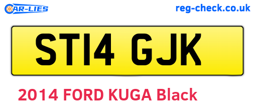 ST14GJK are the vehicle registration plates.