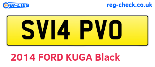 SV14PVO are the vehicle registration plates.