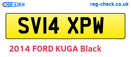SV14XPW are the vehicle registration plates.