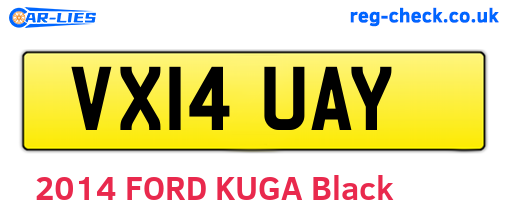 VX14UAY are the vehicle registration plates.