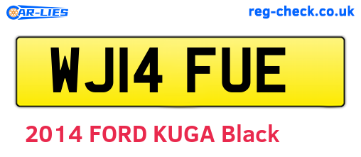 WJ14FUE are the vehicle registration plates.
