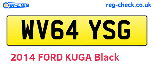WV64YSG are the vehicle registration plates.