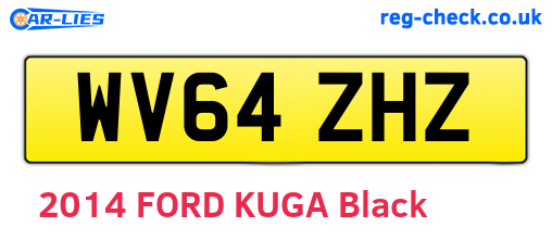 WV64ZHZ are the vehicle registration plates.