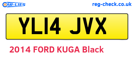 YL14JVX are the vehicle registration plates.