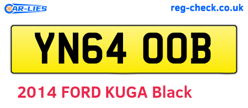 YN64OOB are the vehicle registration plates.