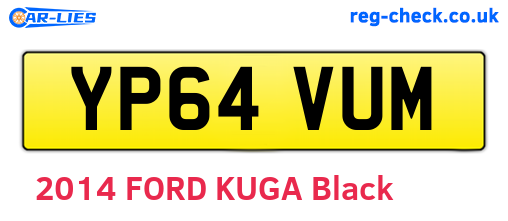 YP64VUM are the vehicle registration plates.