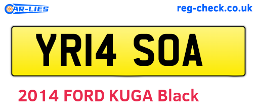 YR14SOA are the vehicle registration plates.