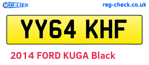 YY64KHF are the vehicle registration plates.