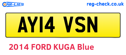 AY14VSN are the vehicle registration plates.