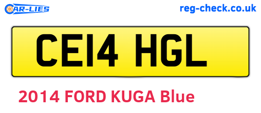 CE14HGL are the vehicle registration plates.