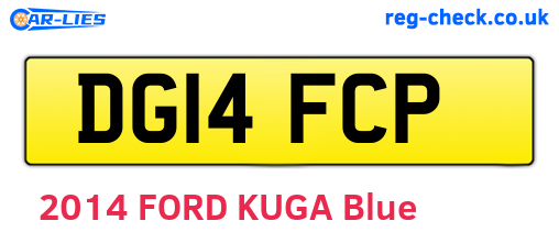 DG14FCP are the vehicle registration plates.