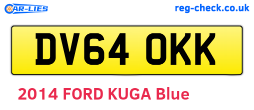 DV64OKK are the vehicle registration plates.