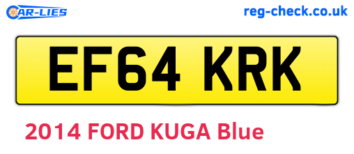 EF64KRK are the vehicle registration plates.