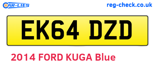 EK64DZD are the vehicle registration plates.