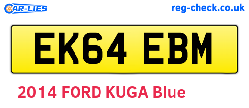 EK64EBM are the vehicle registration plates.