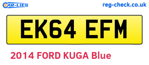 EK64EFM are the vehicle registration plates.