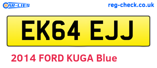 EK64EJJ are the vehicle registration plates.