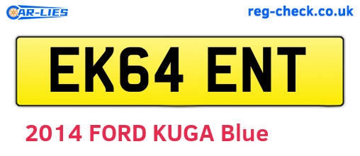 EK64ENT are the vehicle registration plates.