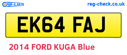 EK64FAJ are the vehicle registration plates.