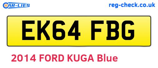 EK64FBG are the vehicle registration plates.