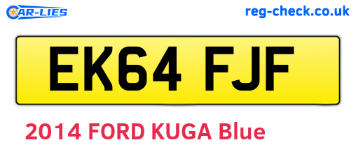 EK64FJF are the vehicle registration plates.