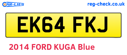 EK64FKJ are the vehicle registration plates.