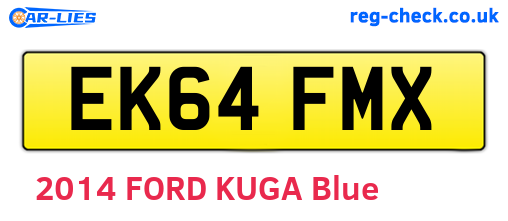 EK64FMX are the vehicle registration plates.