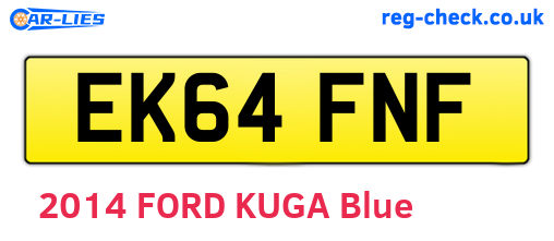 EK64FNF are the vehicle registration plates.