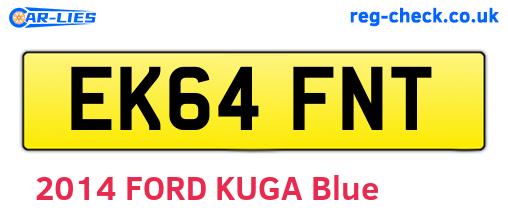 EK64FNT are the vehicle registration plates.