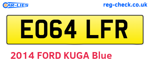 EO64LFR are the vehicle registration plates.
