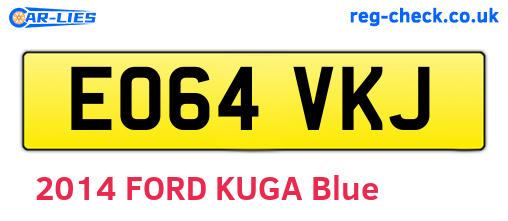 EO64VKJ are the vehicle registration plates.