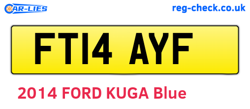 FT14AYF are the vehicle registration plates.