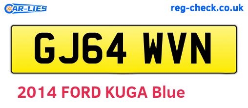 GJ64WVN are the vehicle registration plates.