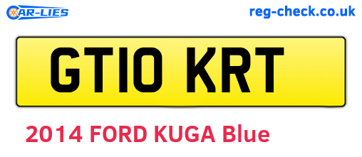 GT10KRT are the vehicle registration plates.