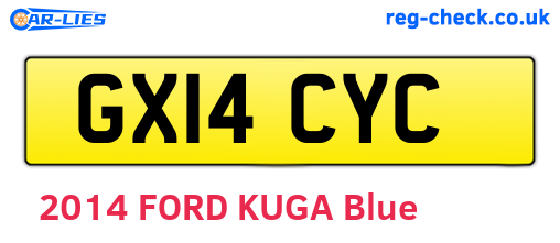 GX14CYC are the vehicle registration plates.