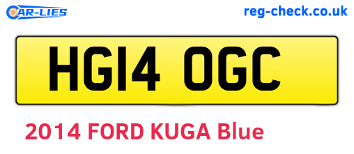 HG14OGC are the vehicle registration plates.