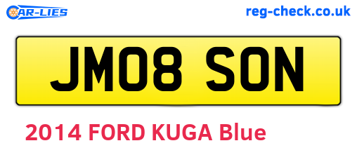 JM08SON are the vehicle registration plates.