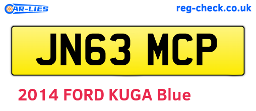 JN63MCP are the vehicle registration plates.