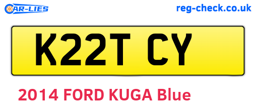 K22TCY are the vehicle registration plates.