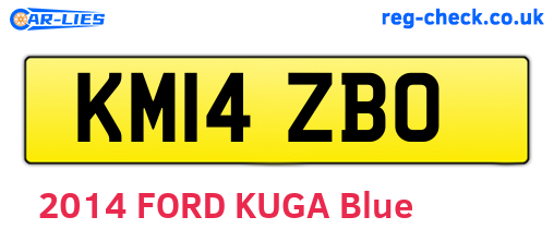 KM14ZBO are the vehicle registration plates.