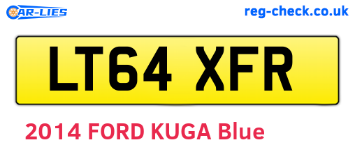 LT64XFR are the vehicle registration plates.