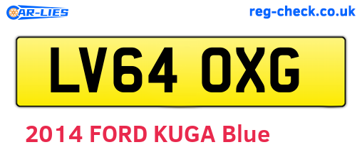 LV64OXG are the vehicle registration plates.