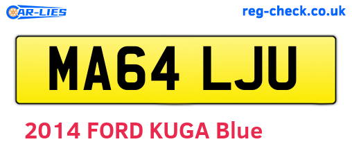 MA64LJU are the vehicle registration plates.