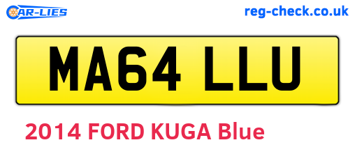 MA64LLU are the vehicle registration plates.