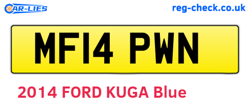 MF14PWN are the vehicle registration plates.